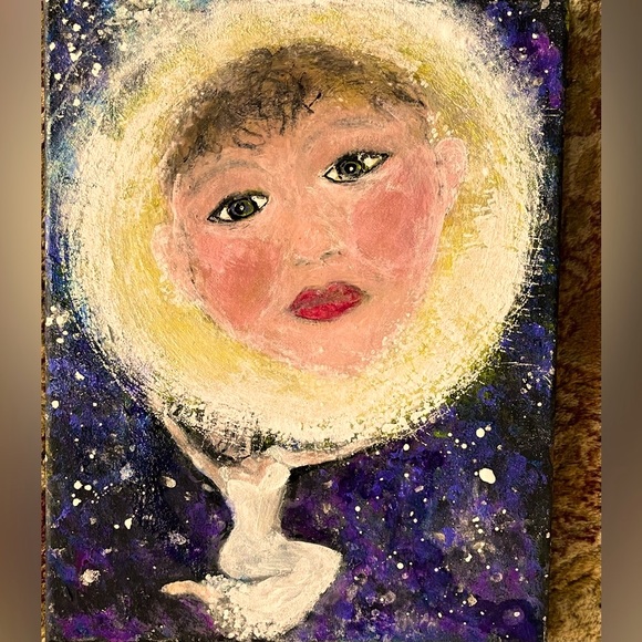 Mystical earth series original art acrylic 5 x 7
